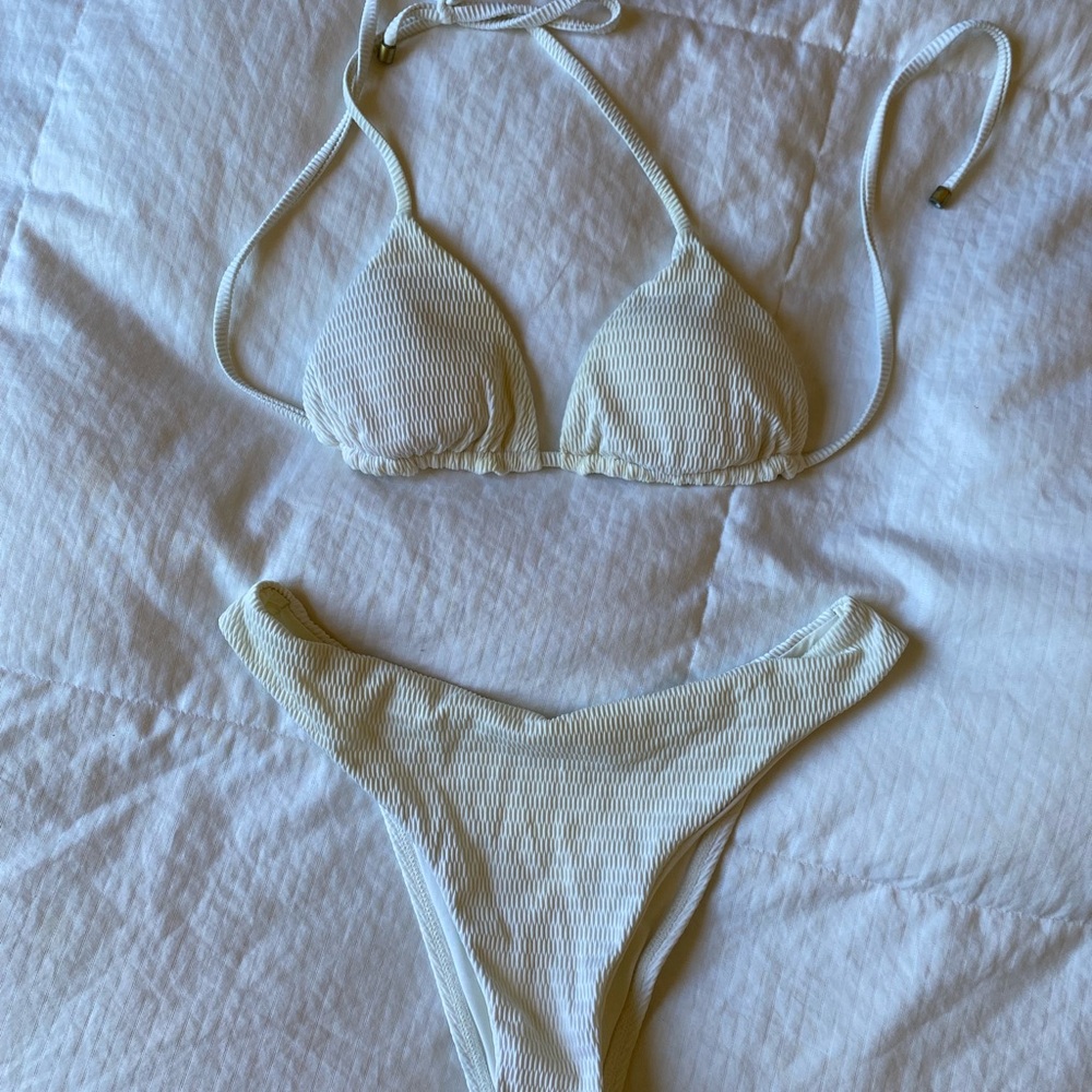Vitamin A white superrib bikini
